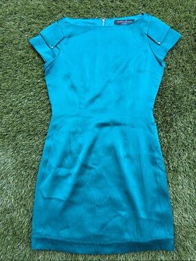 Guess by Marciano Green Sheath Silk Mini Dress